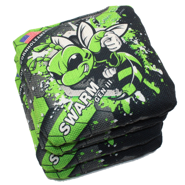 Killer Bees Swarm Gen III LIME GREEN Series Pro Style cornhole Bags