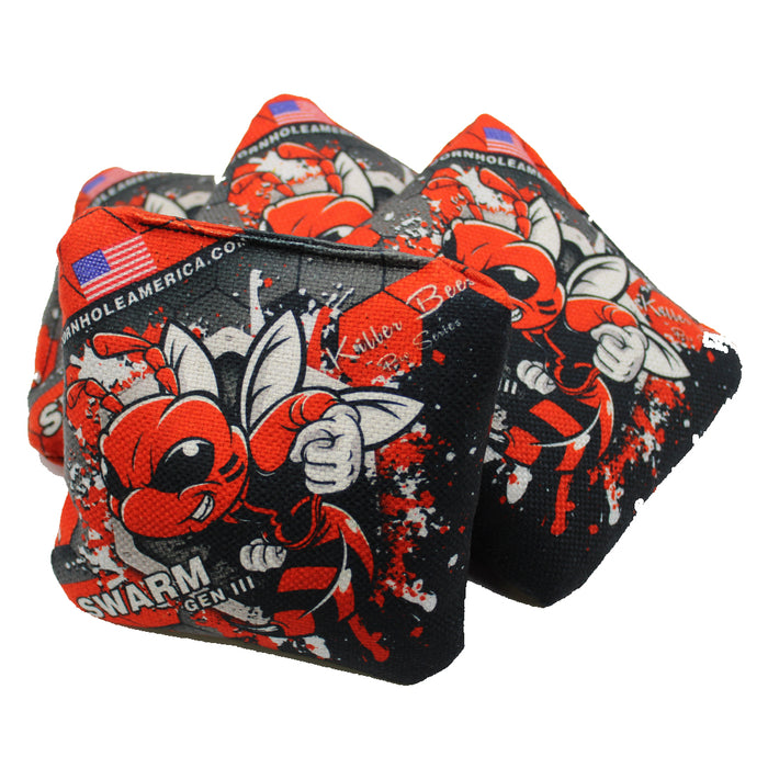 Killer Bees Swarm Gen III RED Series Pro Style cornhole Bags