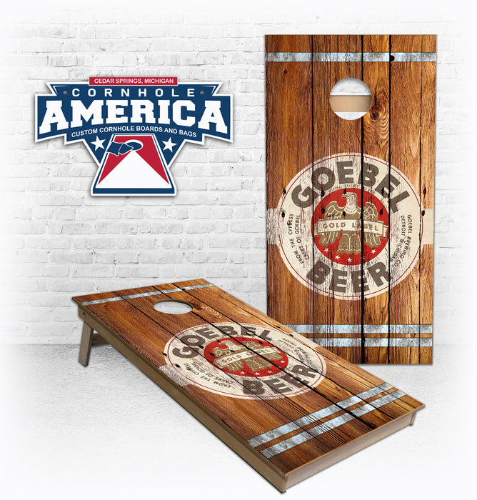 Goebels Beer Detroit Michigan cornhole boards