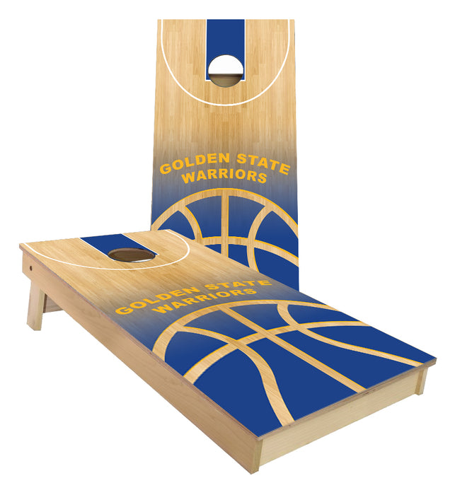 Golden State Warriors Basketball Court Cornhole Boards