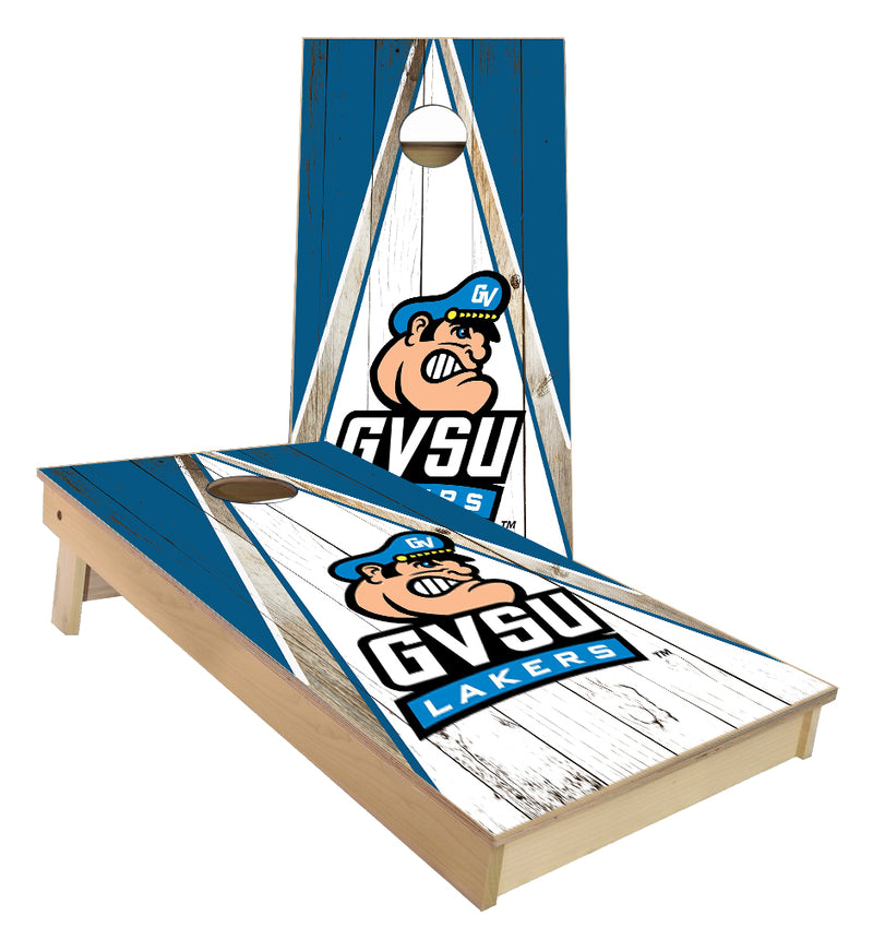 Grand Valley State University triangle themed Cornhole Boards