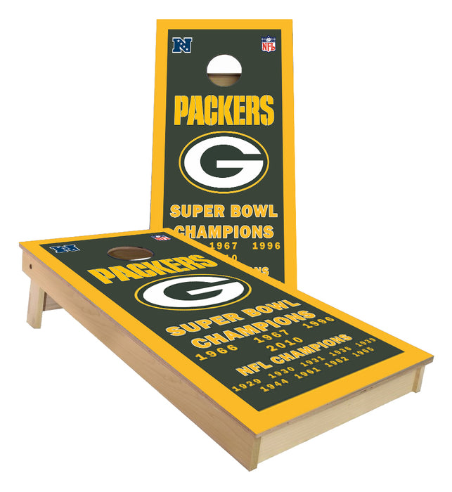 Green Bay Packers NFL Championship Banner Cornhole Boards