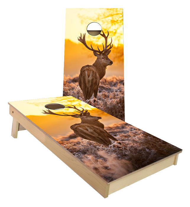 Mule deer sunset designed Cornhole Boards