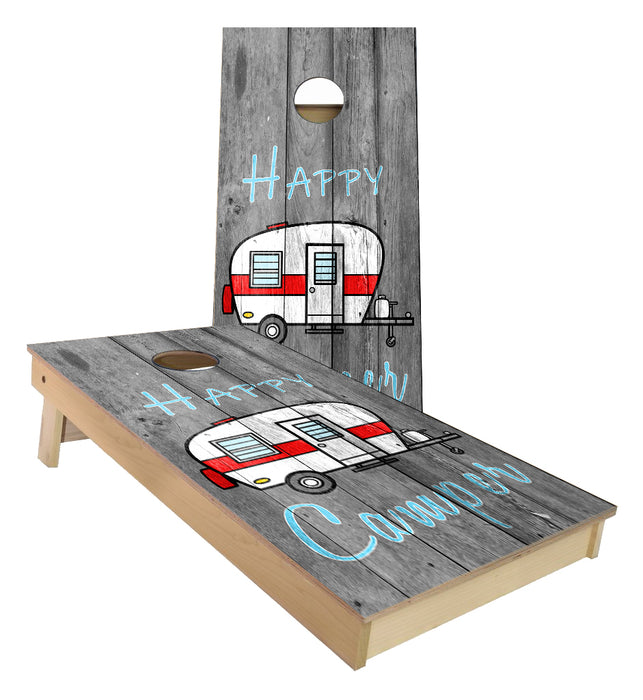 Happy Camper Camping Cornhole Boards