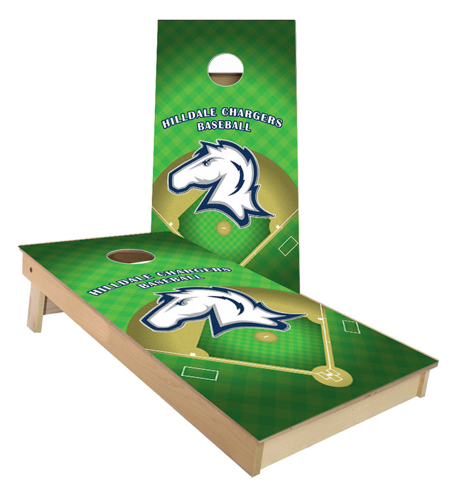 Hillsdale Baseball custom Cornhole Boards