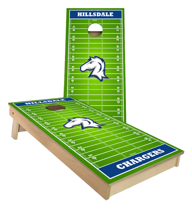 Hillsdale Chargers Football Field Cornhole Boards
