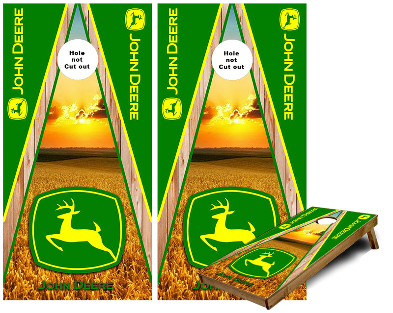 John Deere Triangle  Cornhole Wraps