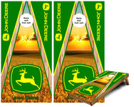 John Deere Triangle Cornhole Wraps — Cornhole America