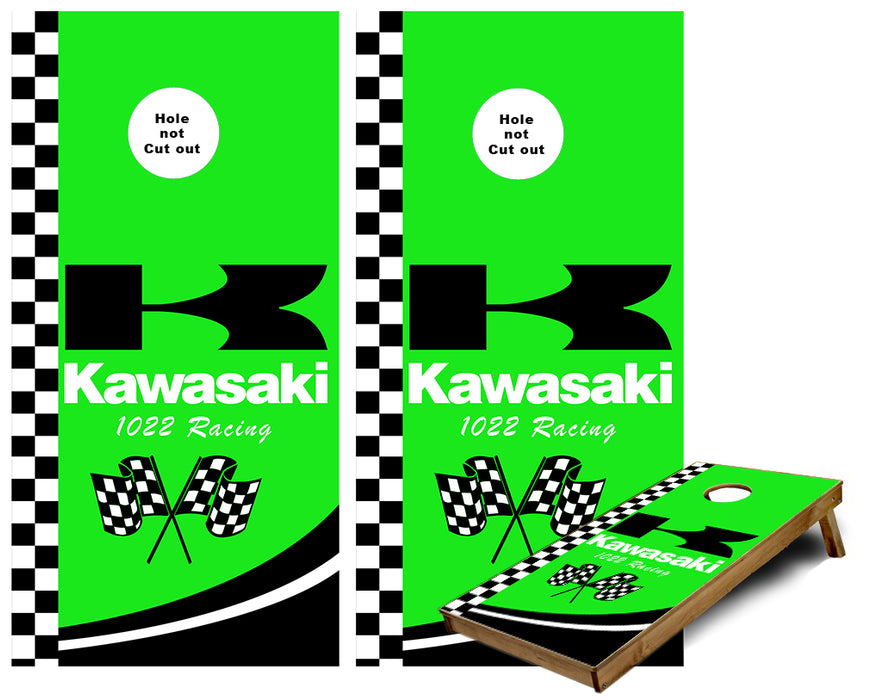 Kawasaki Race team Cornhole Wraps