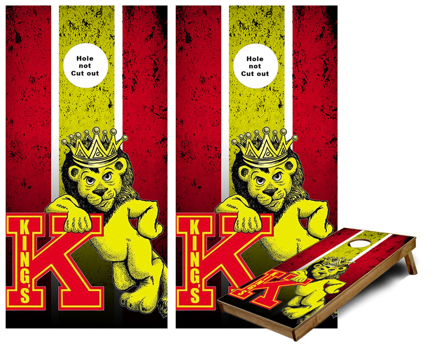 Kings Lions custom Cornhole Wraps