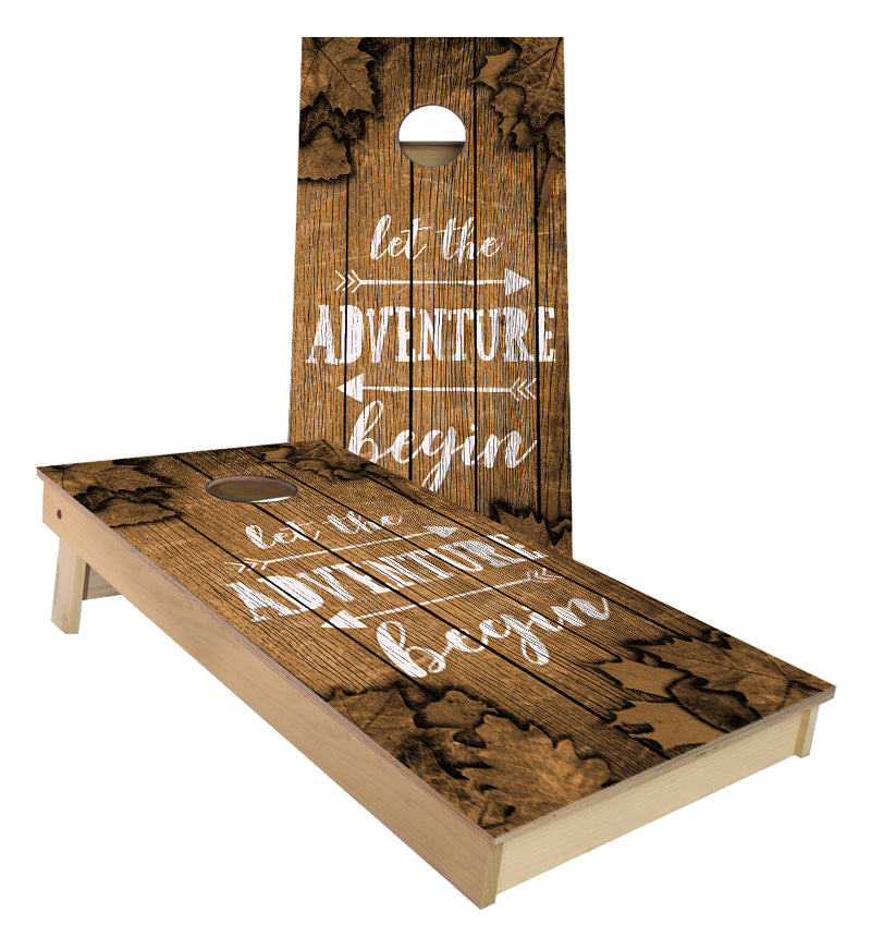 Let the Adventure Begin Cornhole Boards