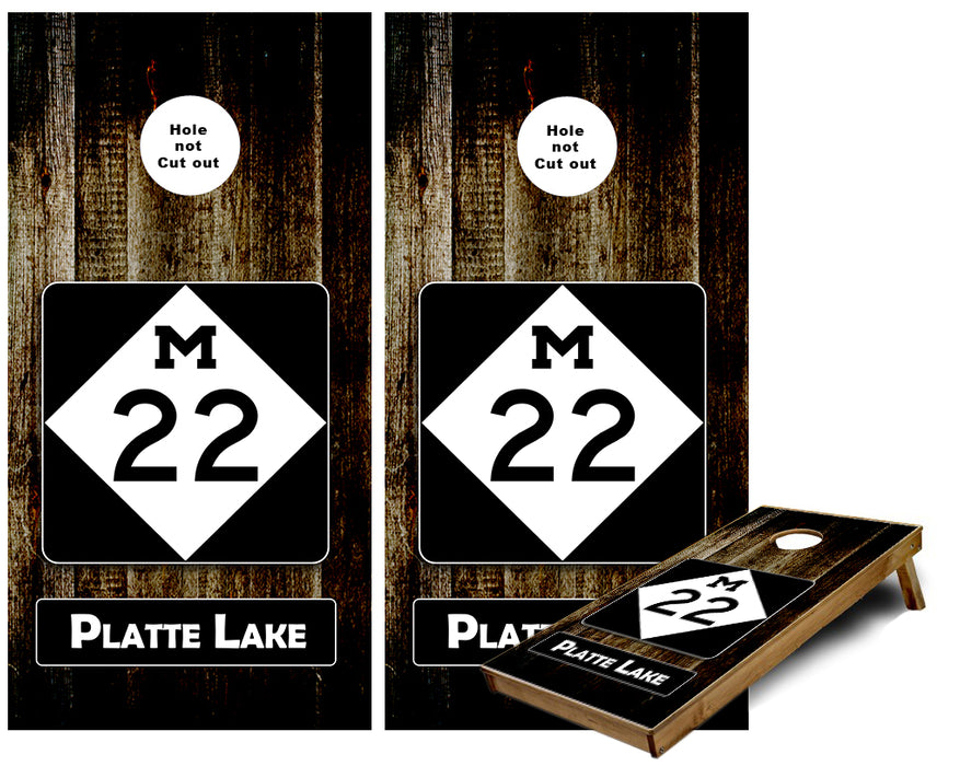 M22 Platte Lake Cornhole Wraps