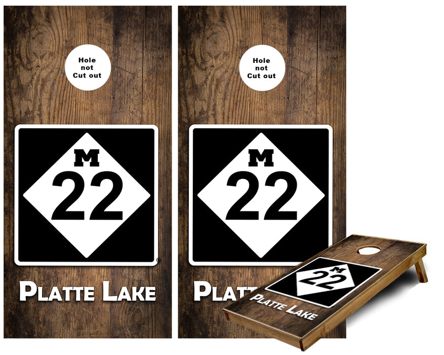 M22 Platte Lake Cornhole Wraps