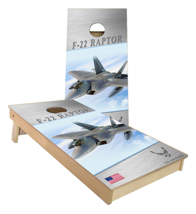 US Airforce F22 Raptor cornhole boards