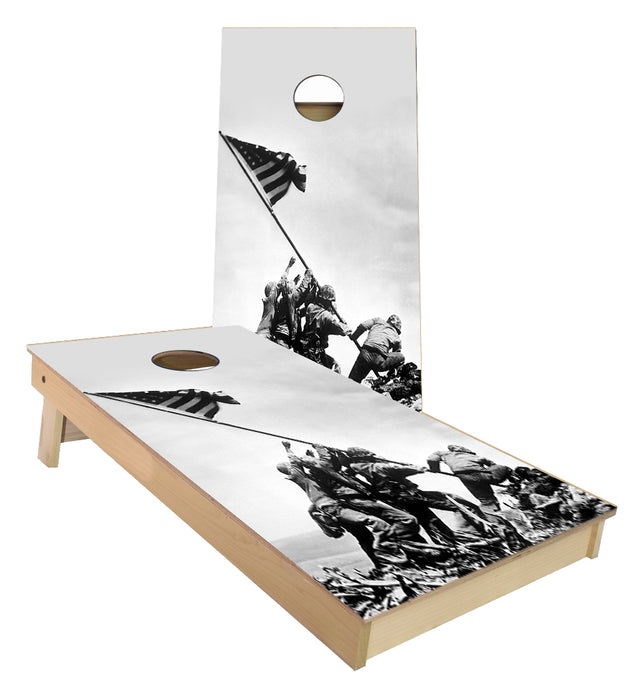Marines Iwo Jima Flag Raising cornhole boards