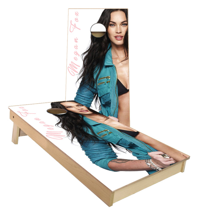 Megan Fox Model cornhole boards