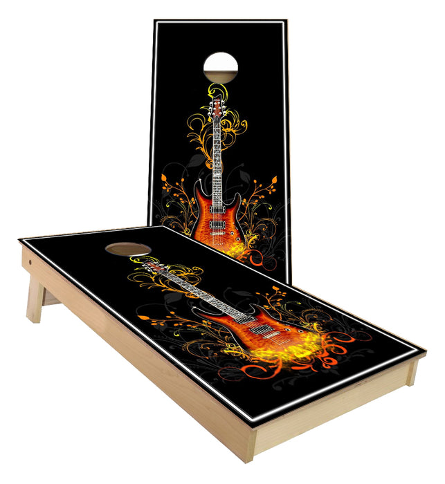Guitar Design Cornhole Boards