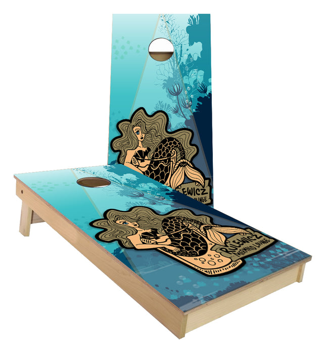 Mermaid Lounge custom Cornhole Boards