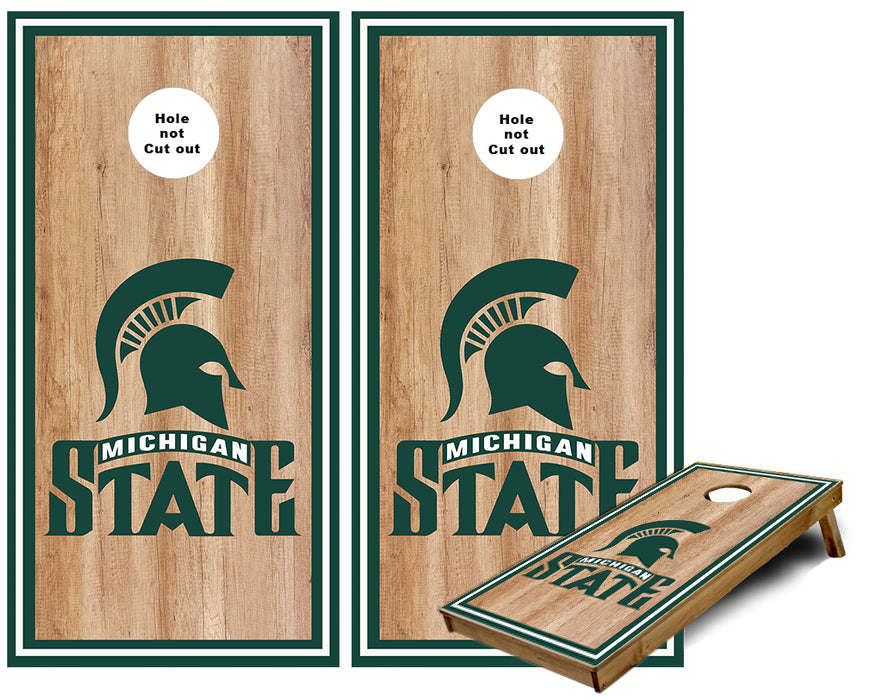 Michigan State sports stripes Cornhole Wraps