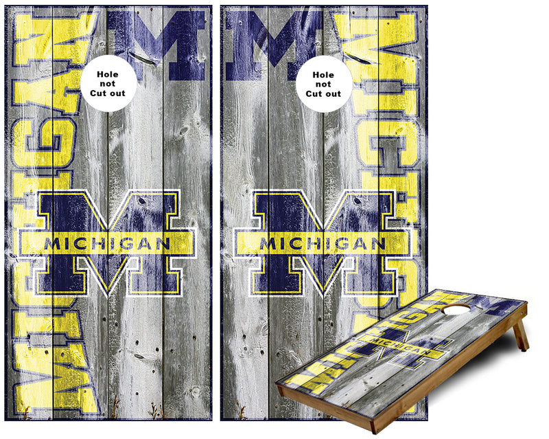 Michigan Large Text  Cornhole Wraps