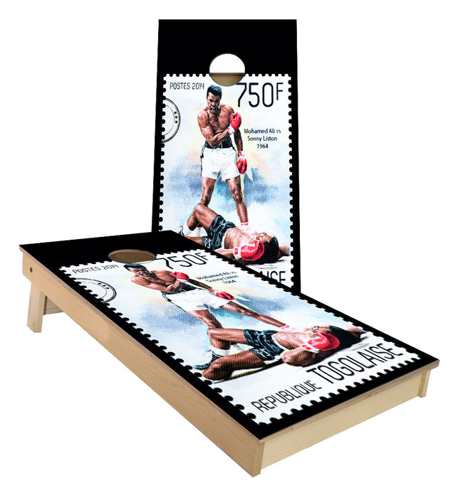 Muhamad Ali Boxing Legend Stamp design Cornhole Boards