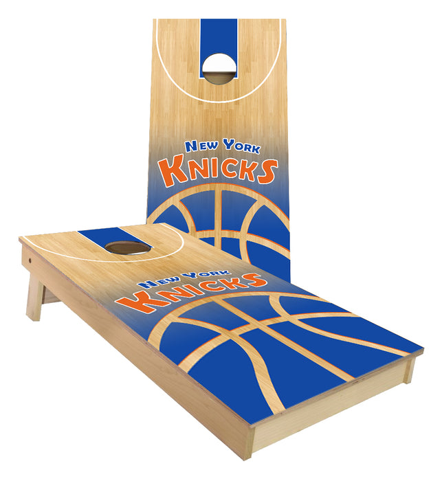 New York Knicks Basketball Court Cornhole Boards
