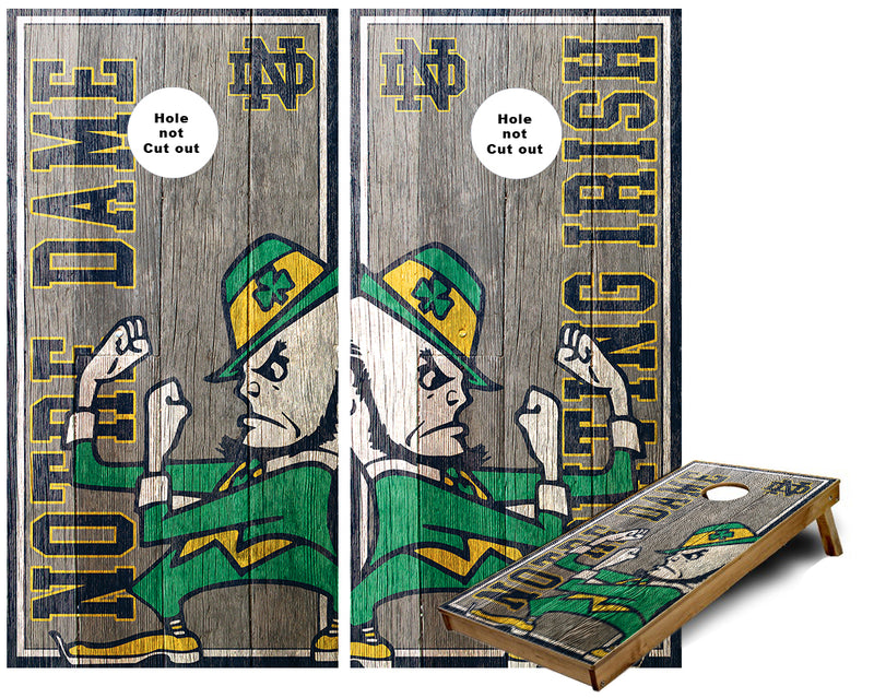ND Fighting Irish custom Cornhole Wraps