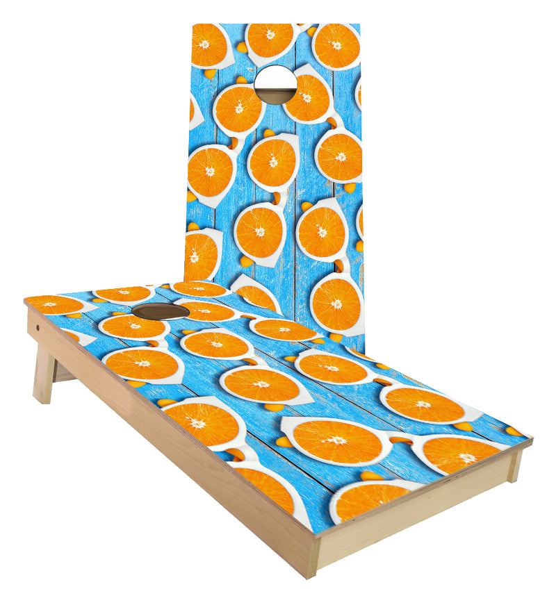 Oranges Sunglasses Cornhole Boards