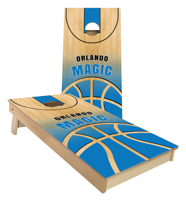 Orlando Magic Basketball Court Cornhole Boards