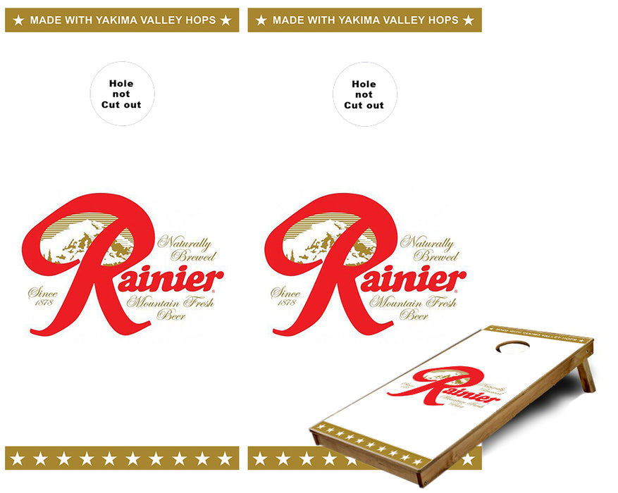 Rainer Beer company Cornhole Wraps
