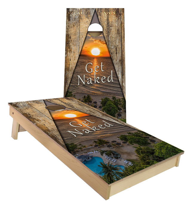 Get Naked Beach custom Cornhole Boards