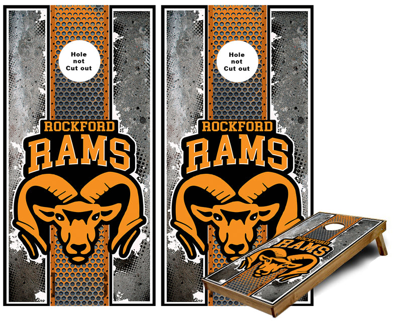 Rockford Rams Cornhole Wraps