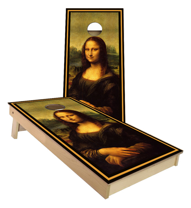 Mona Lisa Painting design cornhole boards