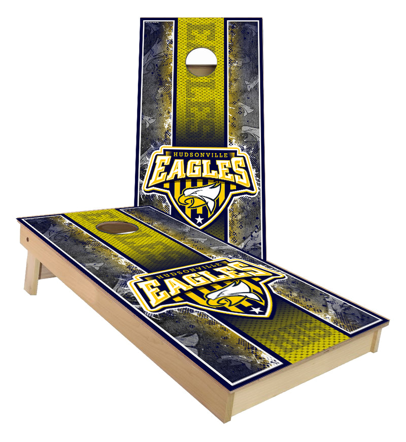 Hudsonville Eagles Schools custom cornhole boards
