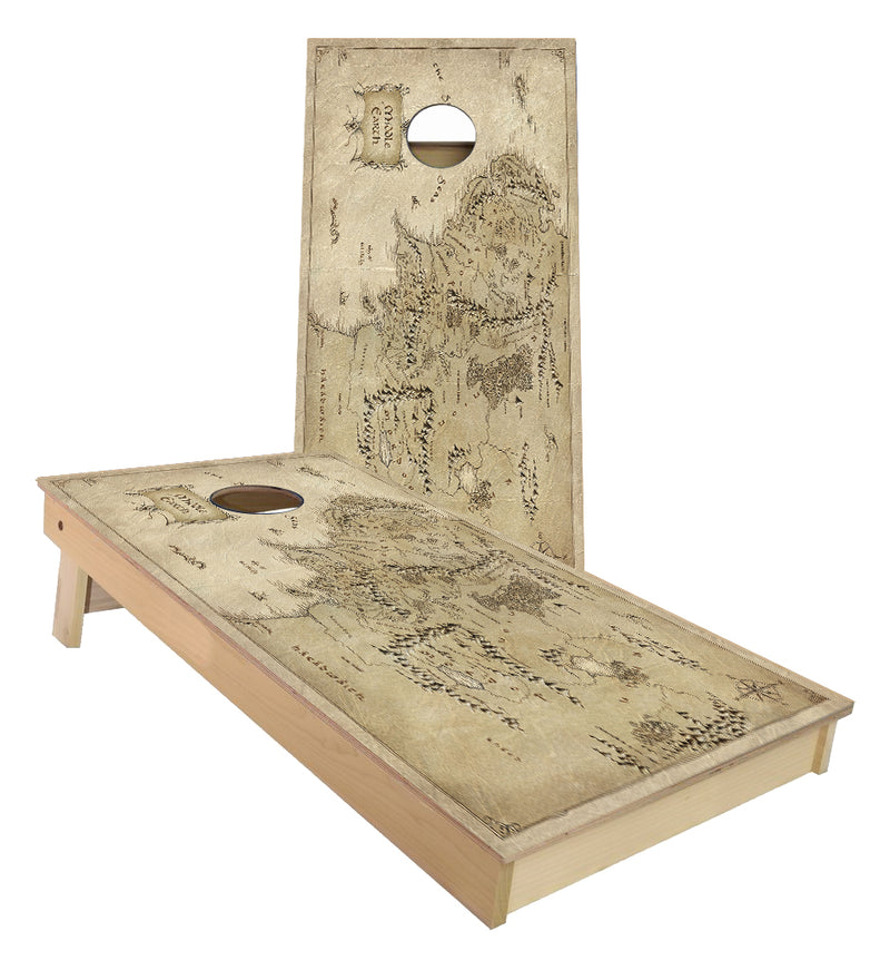 Hobbit and Lord of the Rings Map of Mordor Cornhole Boards