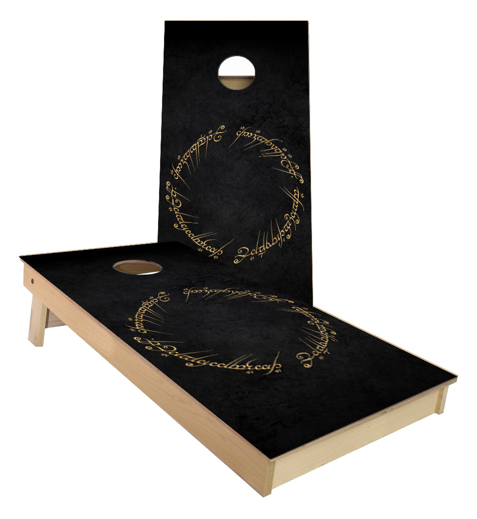 Lord of the Rings Ring script Cornhole Boards — Cornhole America