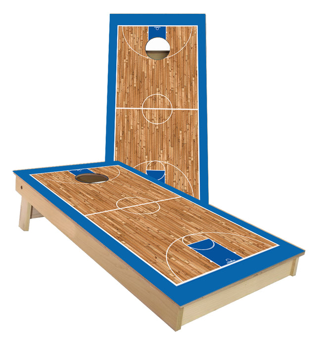 Basketball court Blue Cornhole Boards