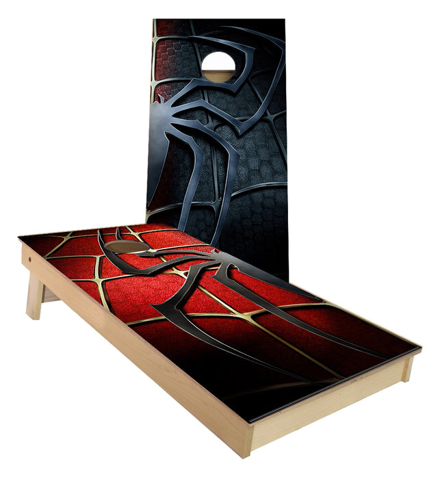 Spider Man Red Black Cornhole Boards
