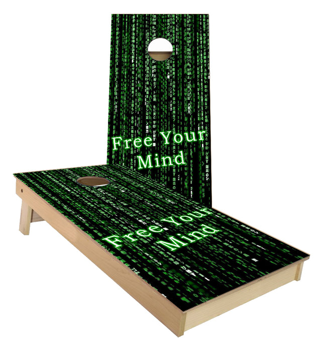 The Matrix Free Your Mind Cornhole Boards