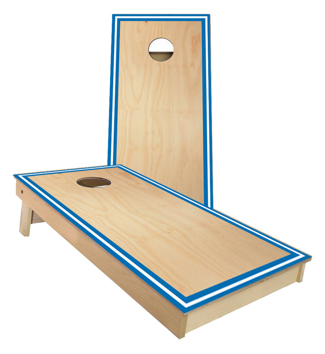Traditional Sports Stripes Blue and White Cornhole Boards