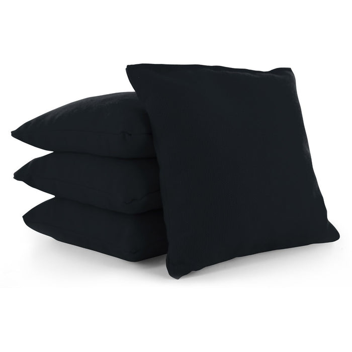 Black Plastic Resin All-Weather cornhole bags set of 4