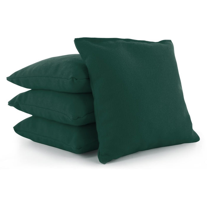 Dark Green Plastic Resin All-Weather cornhole bags set of 4