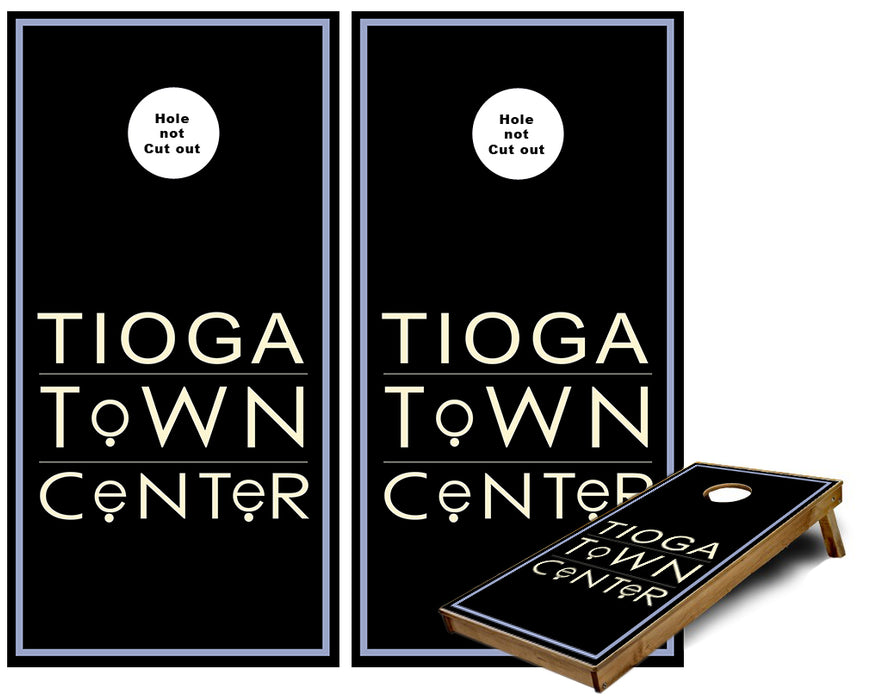Tioga center custom Cornhole Wraps