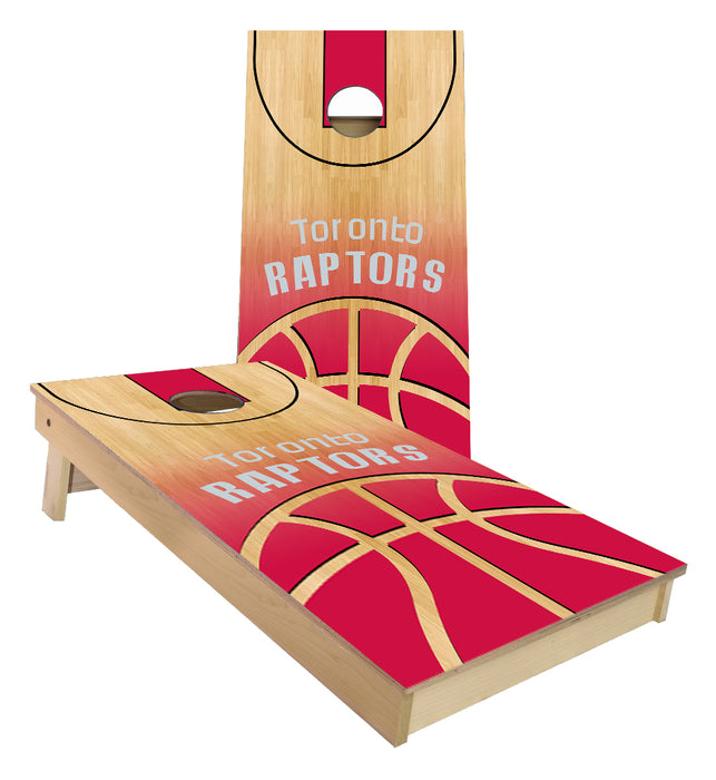 Toronto Raptors Basketball Court Cornhole Boards