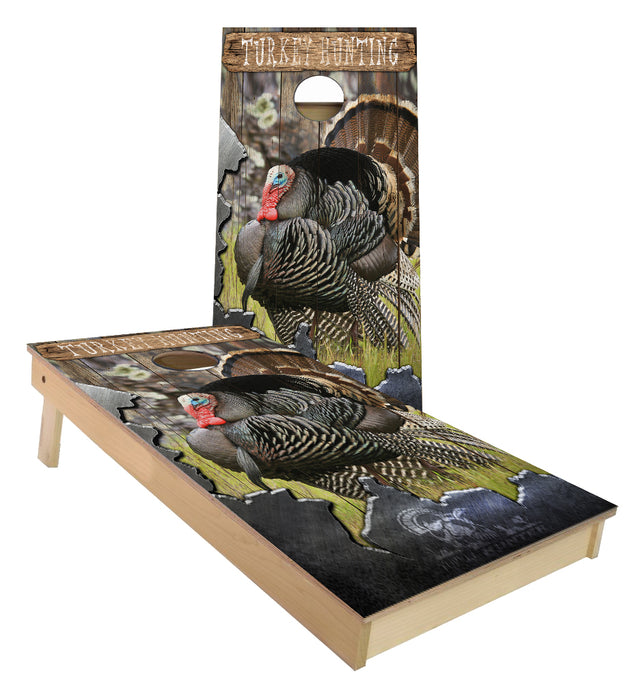 Gone Turkey Hunting Custom Cornhole Boards