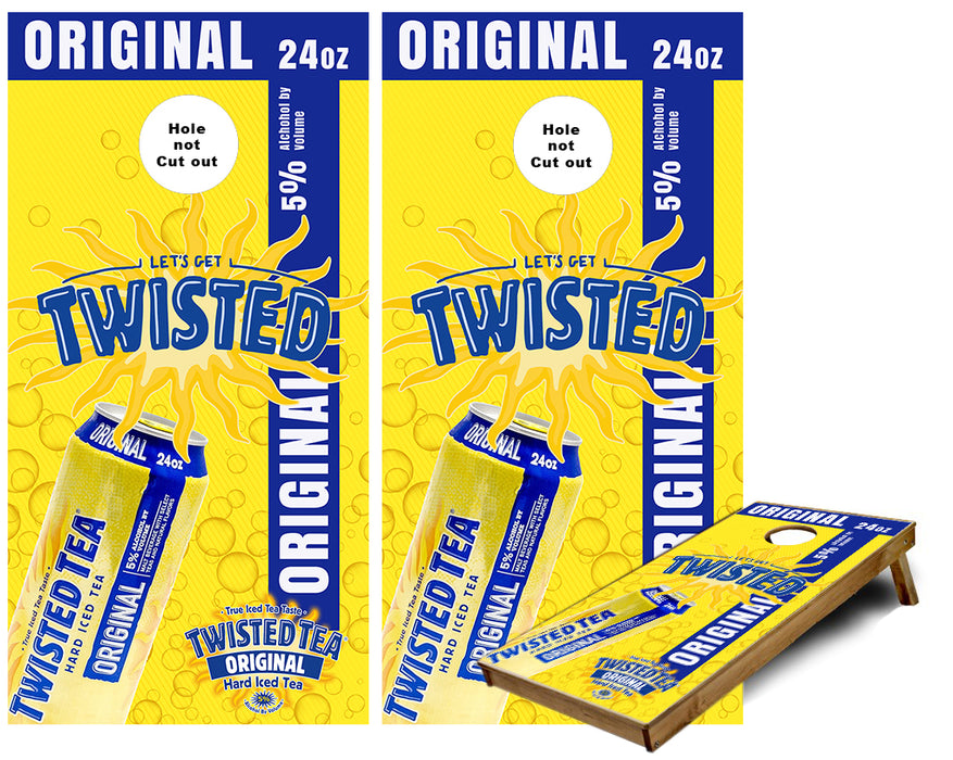Twisted Tea Original 24 oz Lets get twisted Cornhole Wraps