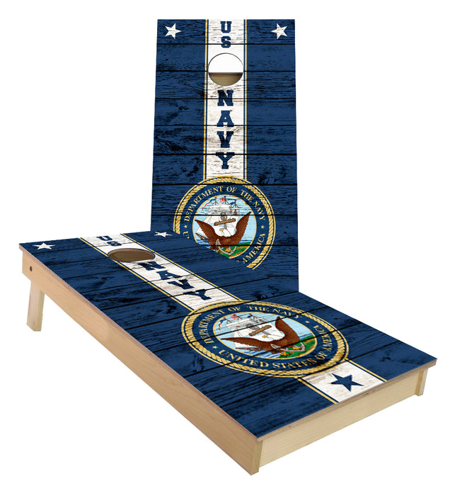 United States Navy striped Cornhole Boards