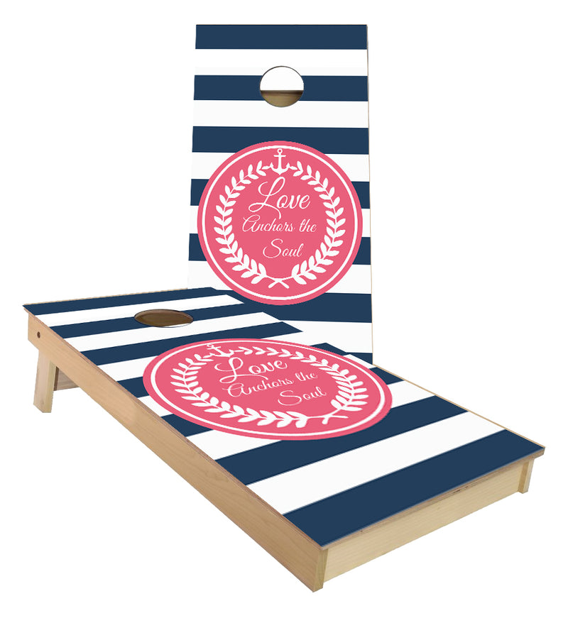 Anchors the Soul Wedding cornhole boards