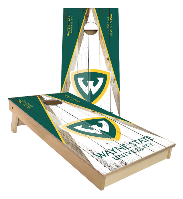 Wayne State University triangle Cornhole Boards