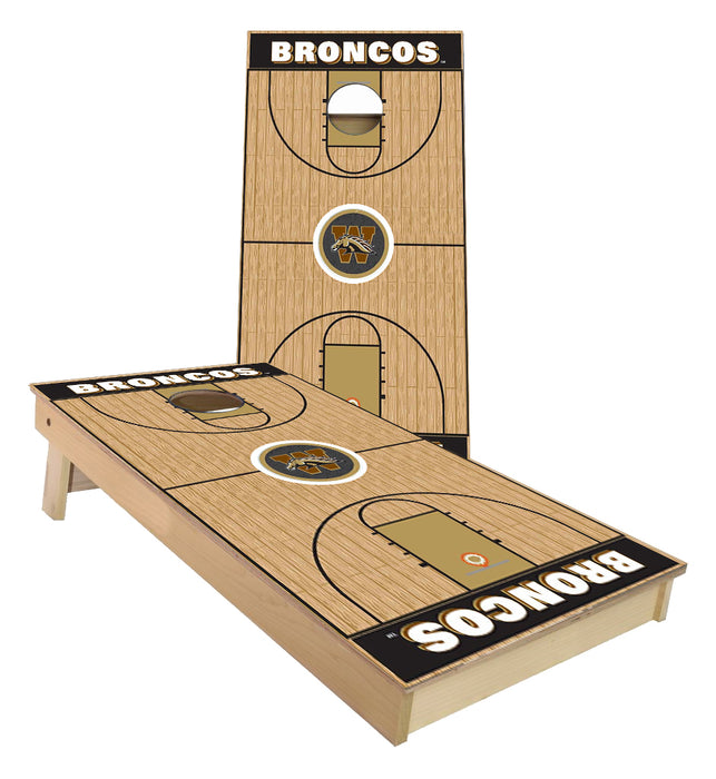 Western Michigan Broncos Basketball court Cornhole Boards